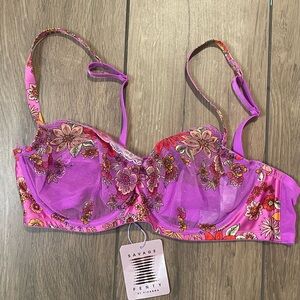 Savage X Fenty Vibrant Pink Floral Bra